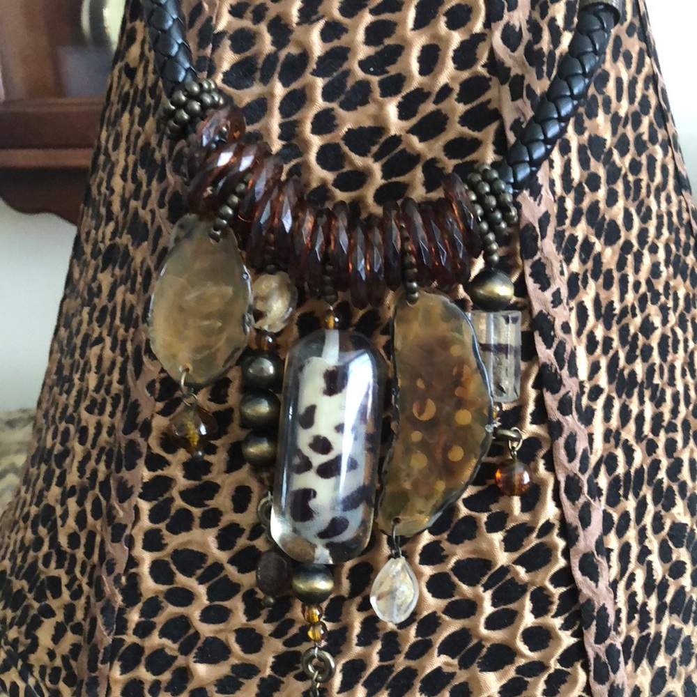 Bohemian Brown and Black Tribal Necklace